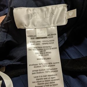 David's Bridal Bridesmaid Dress Navy